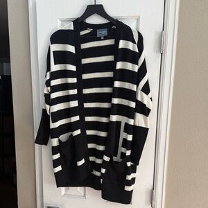 Catherine Malandrino Black and White Knit Cardigan